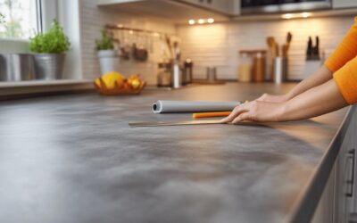 Comment poser un revetement de plan de travail a coller : Guide etape par etape sans bulles